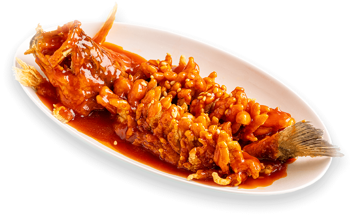 魚丸揚げ甘酢あんかけ